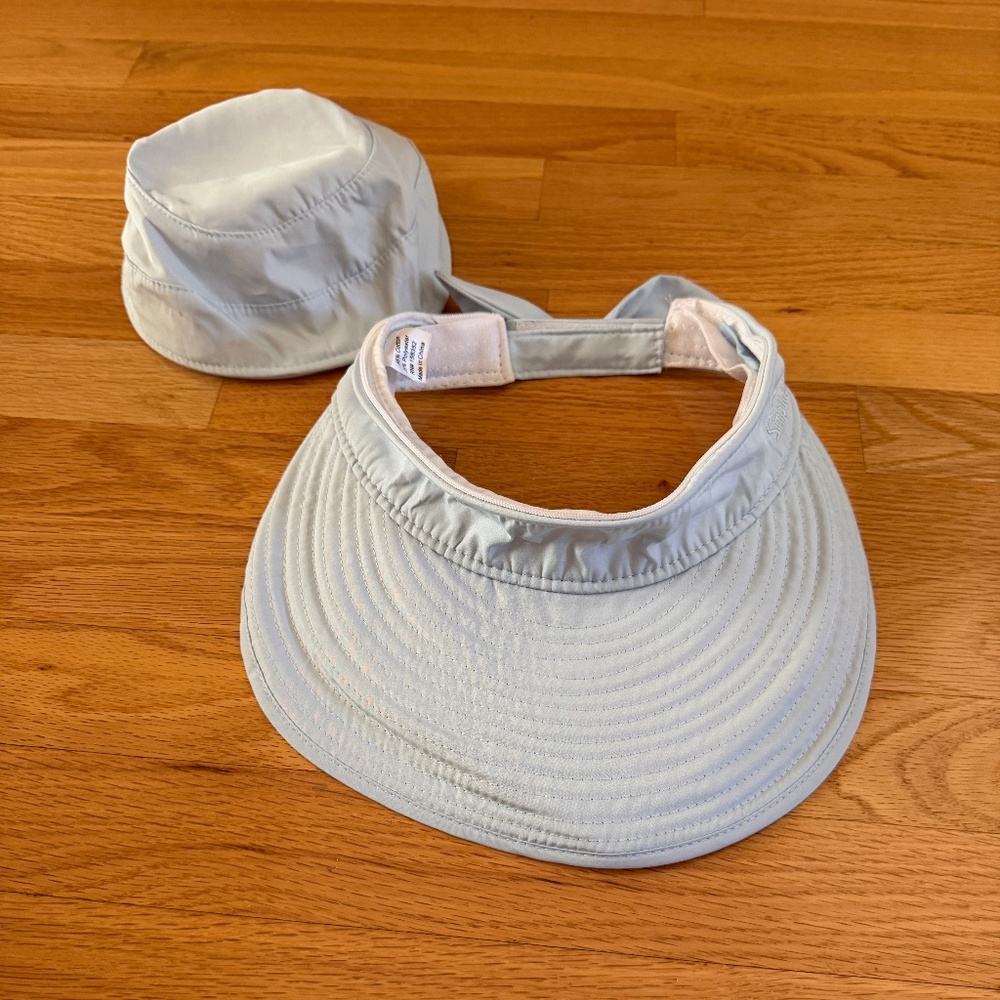 Simplicity Wide Brim UV Protection 2 in 1 Removable Visor Hat Womens Blue - Picture 11 of 15
